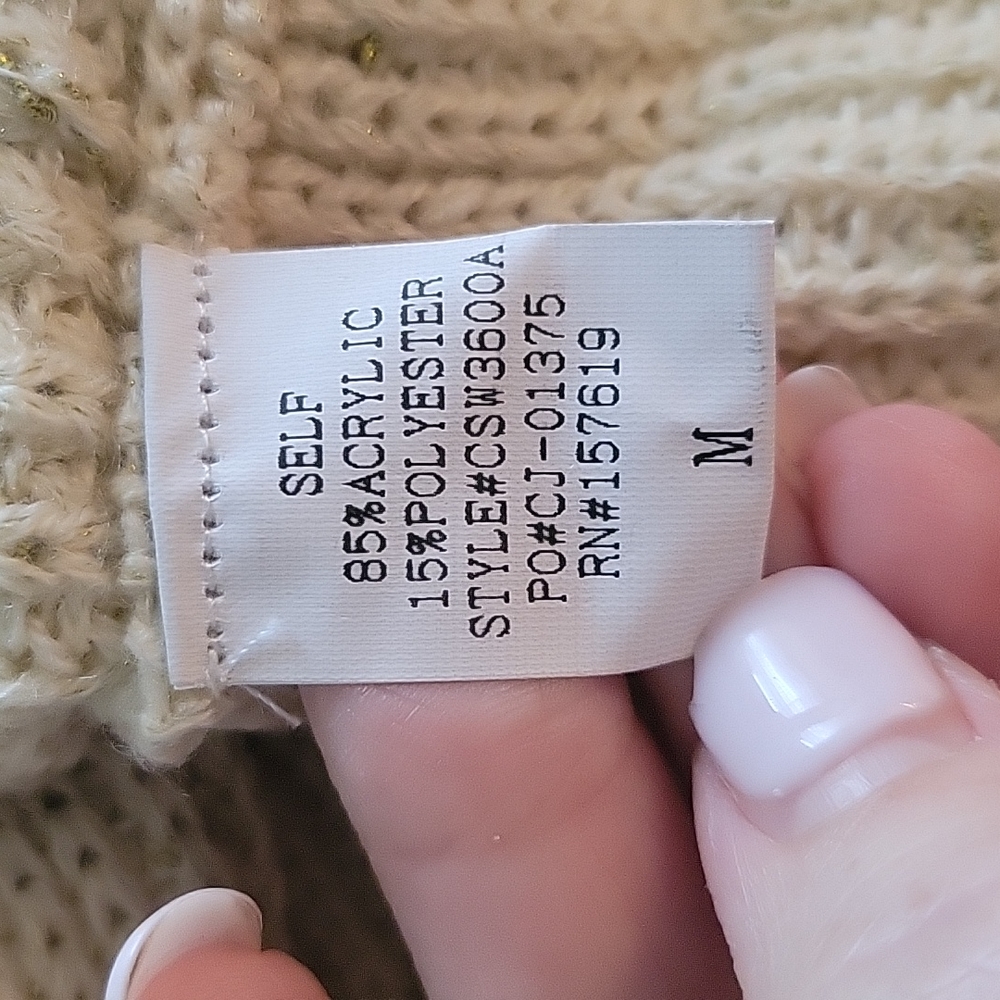 NWT Criss Cross Glitter Detail Wrap Sweater - Picture 8 of 11